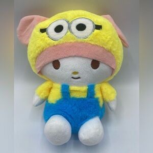 Sanrio X Minion Melody Minion Mayhem Melody In Minion Costume Plushie 8”